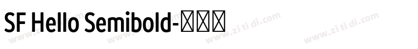SF Hello Semibold字体转换